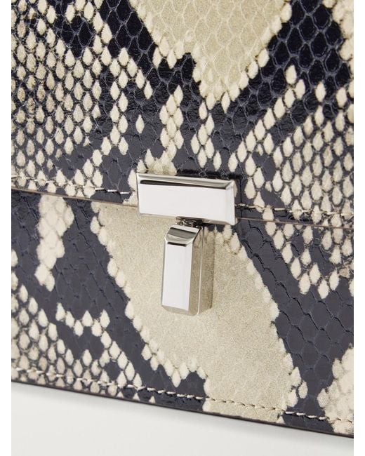 Totême  Natural T-Lock Snake-Effect Leather Shoulder Bag