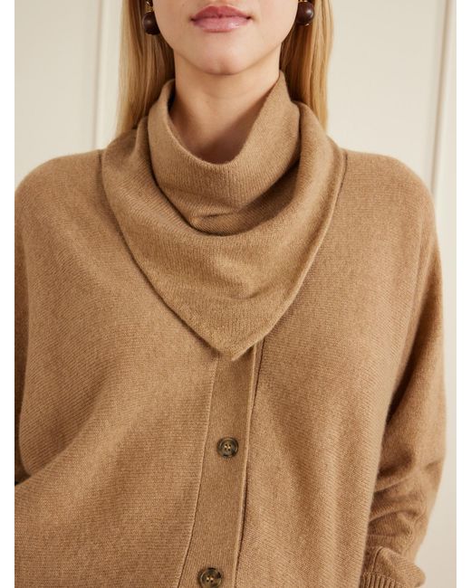 LeKasha Natural Lyss Organic Cashmere Cardigan