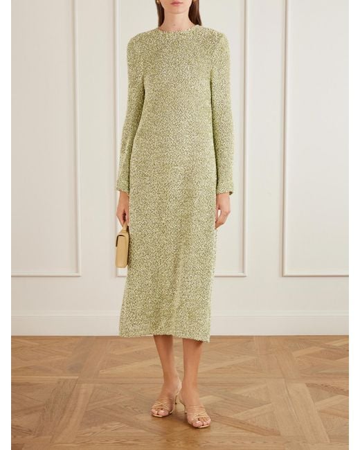 LIBEROWE Green Wren Lurex Chenille Maxi Dress