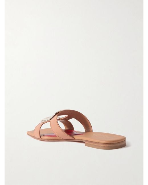 Roger Vivier Brown Benson Embellished Leather Sandals
