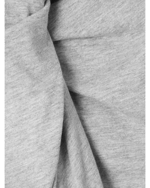 Dries Van Noten Gray Twist-Front Cotton-Jersey Midi Skirt