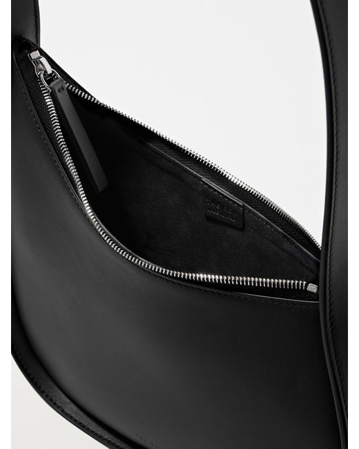 Sac Porté Épaule En Cuir Half Moon The Row en coloris Black