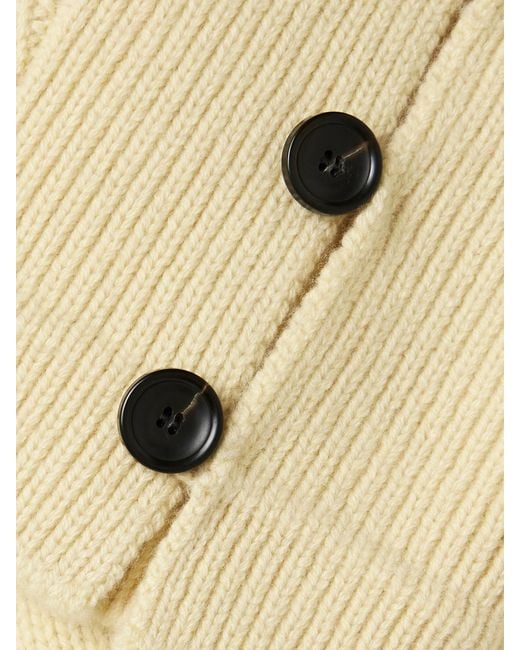 Maria McManus Natural Ribbed Wool And Cashmere-Blend Turtleneck Sweater