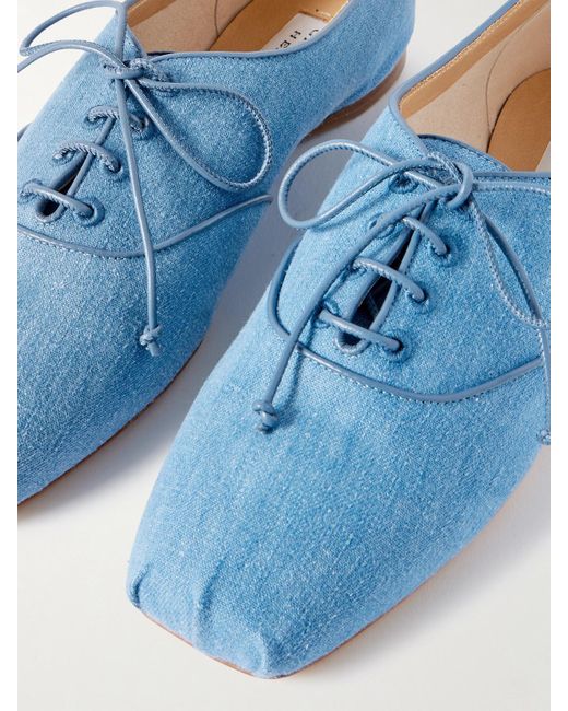Gabriela Hearst Blue Maya Denim Brogues
