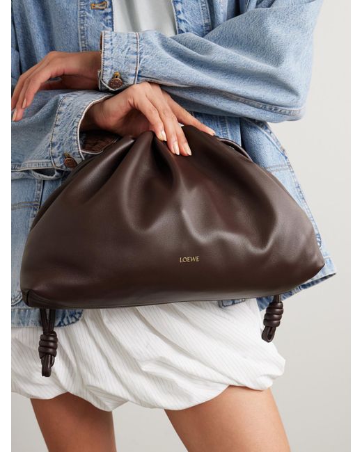 Loewe Brown Flamenco Large Leather Shoulder Bag