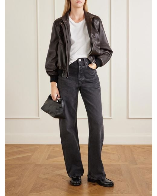 Agolde Blue Vintage Loose High-Rise Straight-Leg Jeans