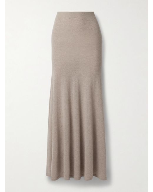 The Row Natural Jovian Cashmere Maxi Skirt