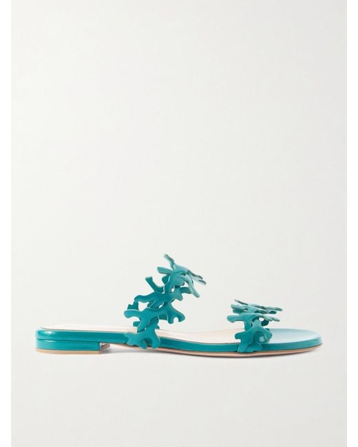 Gianvito Rossi Blue Nuit 95 Patent-Leather Sandals
