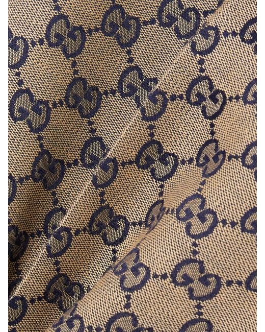 Gucci Natural Hose Aus Canvas Aus Einer Leinenmischung Mit Jacquard-Muster