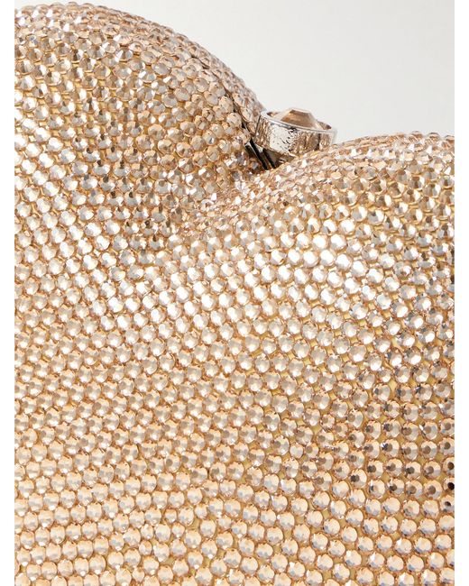 Judith Leiber Natural L'Amour Petit Coeur Crystal-Embellished-Tone Clutch