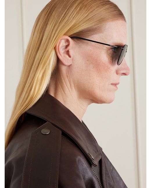 Saint Laurent Black Sl 864 Aviator-Style Metal Sunglasses