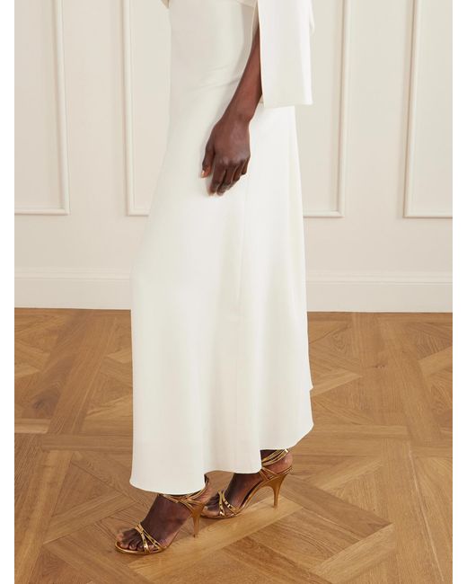 Gianvito Rossi Natural 95 Mirrored-Leather Sandals