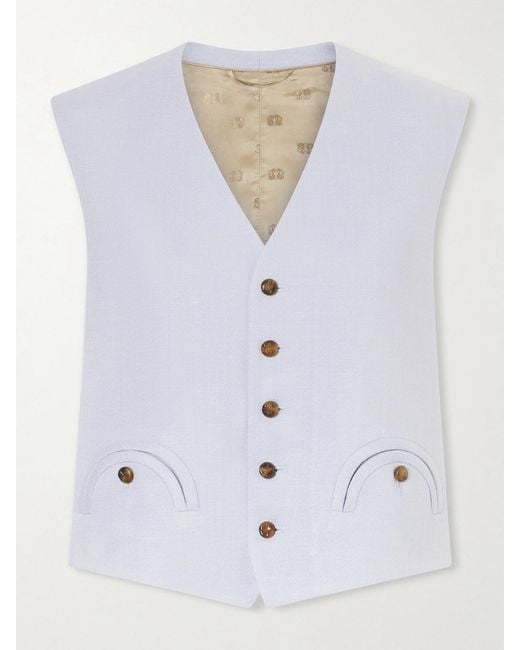 Blazé Milano White Feral Canvas Vest