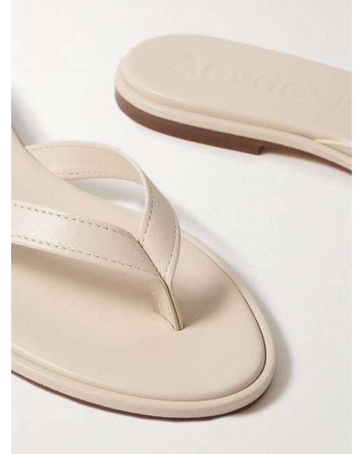 Aeyde Natural Melody Leather Flip Flops