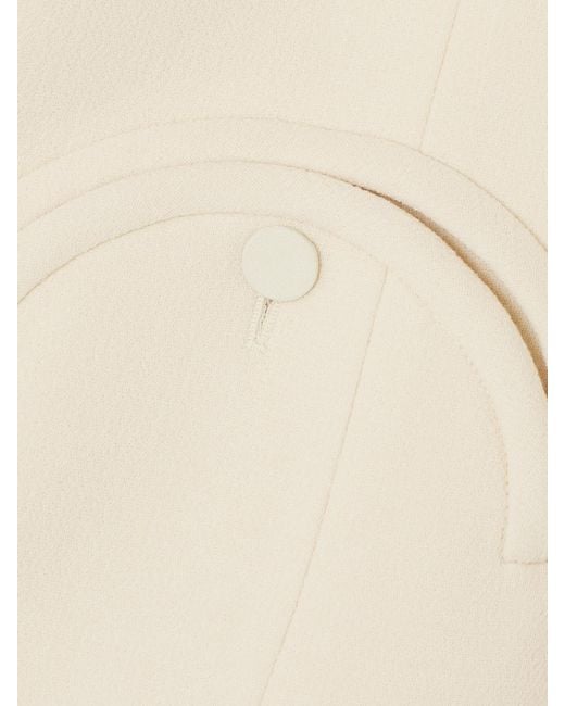 Blazé Milano Natural Resolute Everyday Double-Breasted Silk Twill-Trimmed Wool-Crepe Blazer