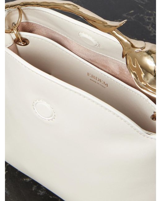 Erdem Gray Bloom Mini Clutch Aus Leder