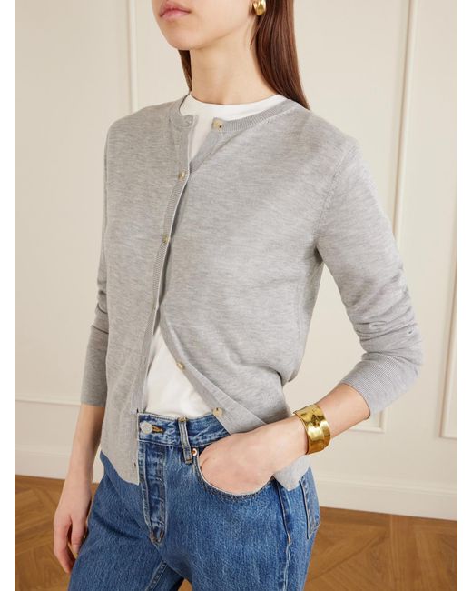 Totême Gray Lyocell-Blend Cardigan