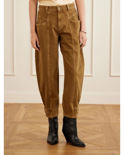 Isabel Marant Natural Leja Tapered Jeans