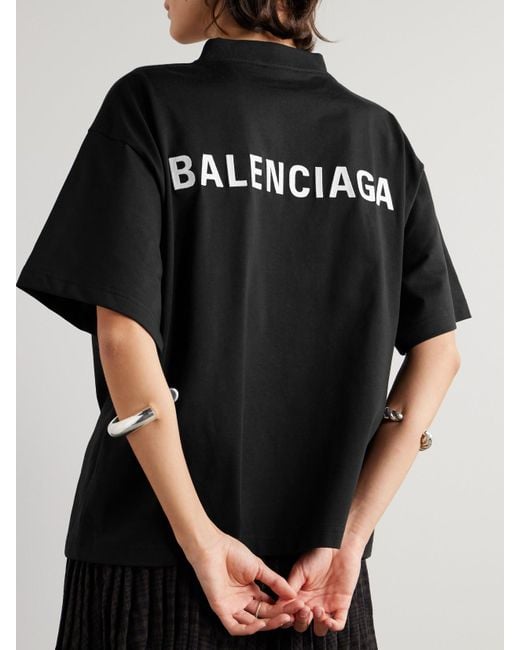 Balenciaga Black Cropped Back T-Shirt