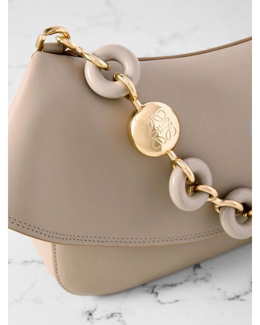 Loewe Natural Ola Medium Embellished Leather Shoulder Bag