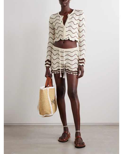 Short En Coton À Rayures Aicha Cara Cara en coloris Natural