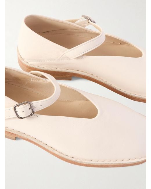 Lemaire Natural Leather Ballet Flats