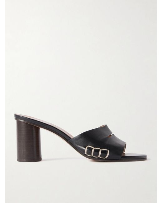 J.W. Anderson Natural Loafer Whipstitched Leather Mules