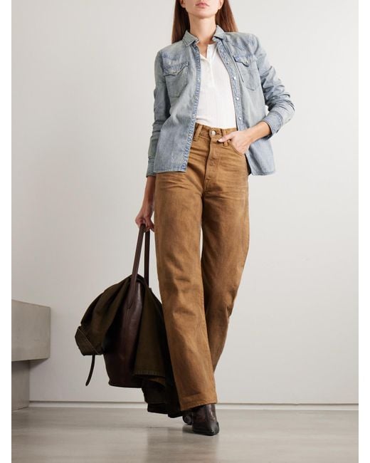 RRL Natural High-Rise Straight-Leg Jeans