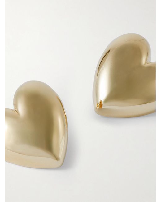 Jennifer Fisher Natural Small Puffy Hearts-Plated Earrings