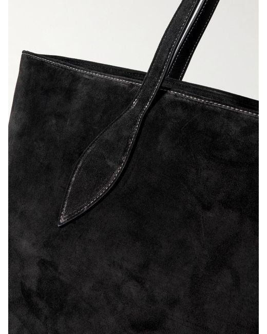 Liffner Black Mega Sprout Suede Tote