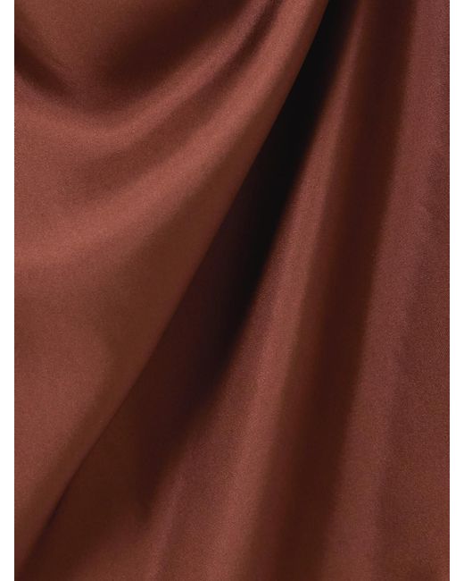 St. Agni Brown Silk-Twill Maxi Dress