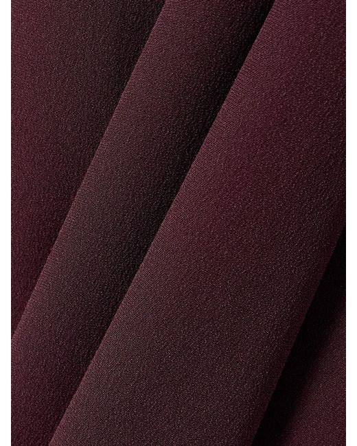 Brunello Cucinelli Purple Bead-Embellished Crepe Halterneck Maxi Dress