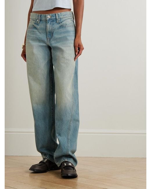 SLVRLAKE Denim Blue Tess Long Twisted Stem Boyfriend Jeans