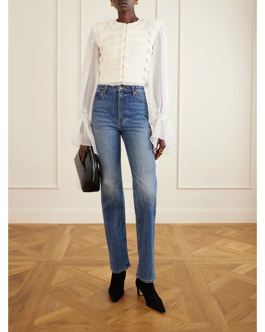 Balmain White Brandebourg Tweed Blouse