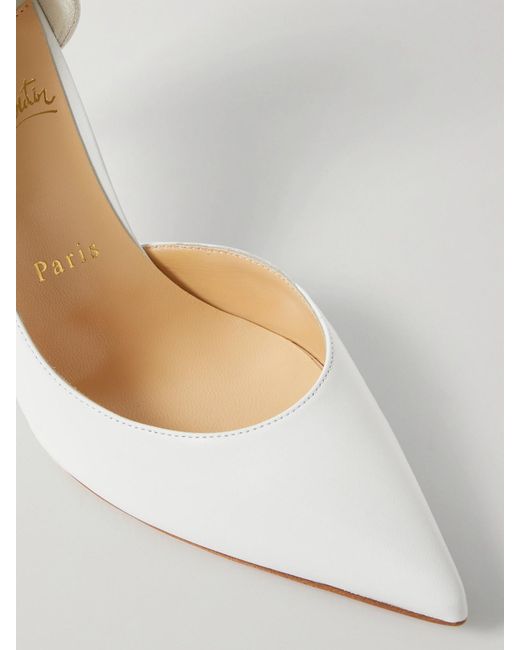 Christian Louboutin White Iriza 85 Leather Courts