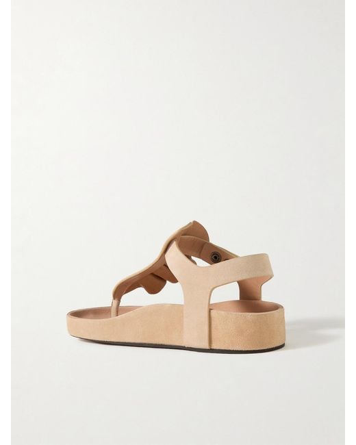 Isabel Marant Natural Isela Suede Sandals
