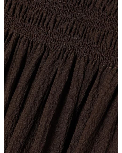 Joseph Brown Folia Shirred Tiered Seersucker Maxi Skirt