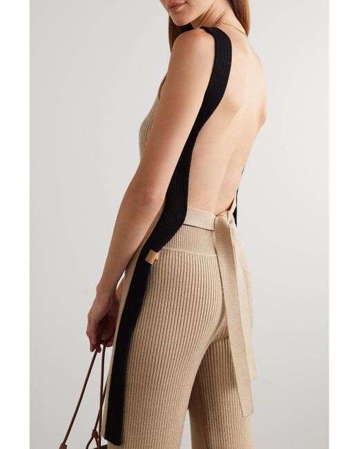 Loewe Multicolor Backless Ribbed Wool Tunic