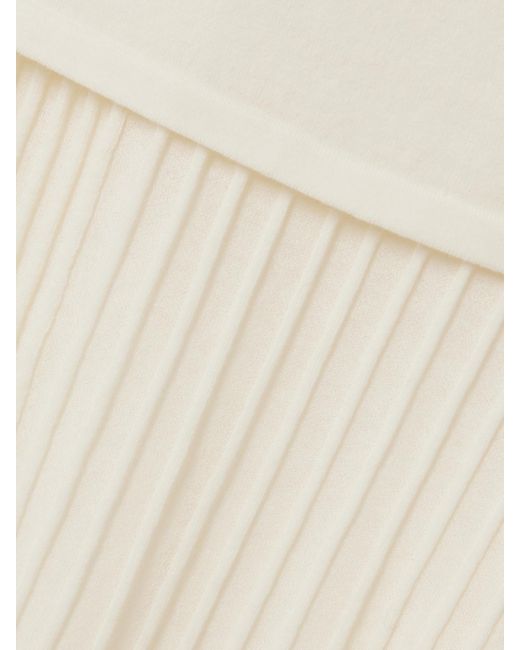 Loulou de Saison White Ada Mehrlagiges Midikleid Aus Einer Gerippten Baumwollmischung