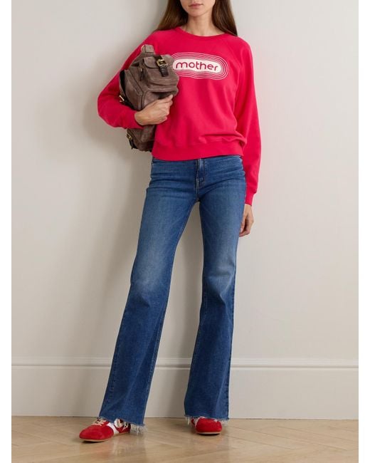 Mother Pink The Concert Printed Cotton-Jersey Sweatshirt