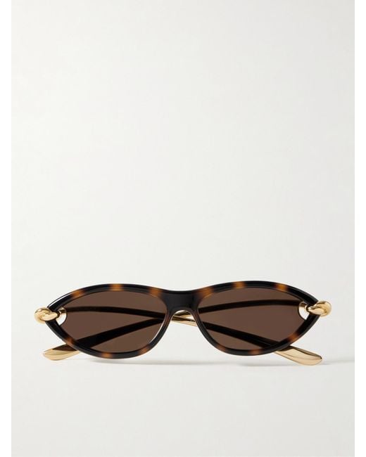 Bottega Veneta Multicolor New Knot Cat-Eye Acetate And-Tone Sunglasses