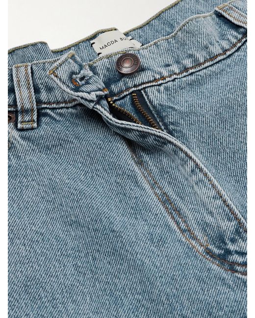 Magda Butrym Blue Straight-Leg Boyfriend Jeans
