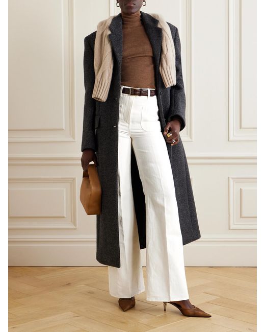 Loro Piana White Linen And Cotton-Blend Straight-Leg Pants