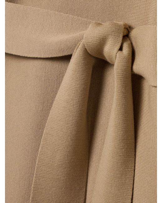 Gabriela Hearst Natural Tenas Belted Wool And Cashmere-Blend Mini Dress