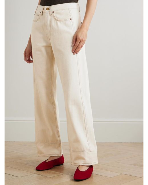 B Sides Natural Charlot Mid-Rise Wide-Leg Jeans