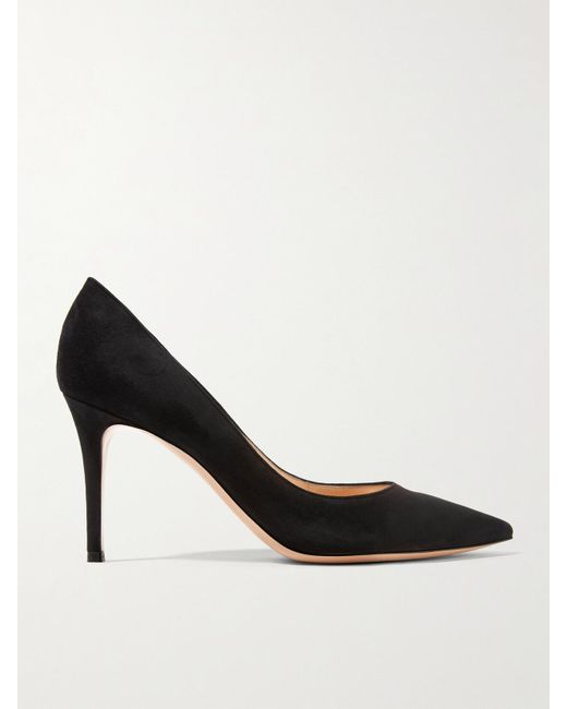 Gianvito Rossi Black 85 Leather Pumps