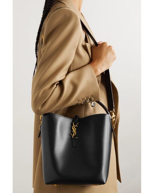 Saint Laurent Black Le 37 Leather Bucket Bag