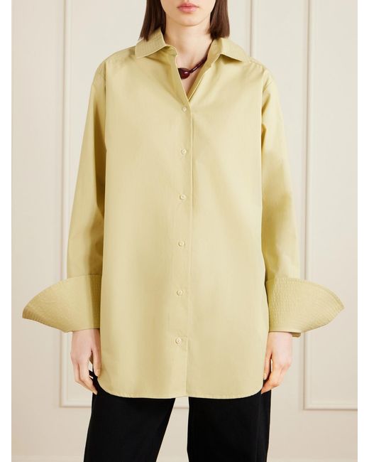 OSSOU Yellow Haze Cotton-Poplin Shirt