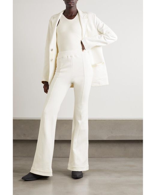 AZ FACTORY White Free To Organic Cotton And Seacell-Blend Flared Pants