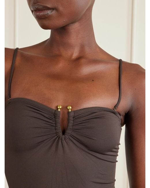 Nili Lotan Black Embellished Swimsuit